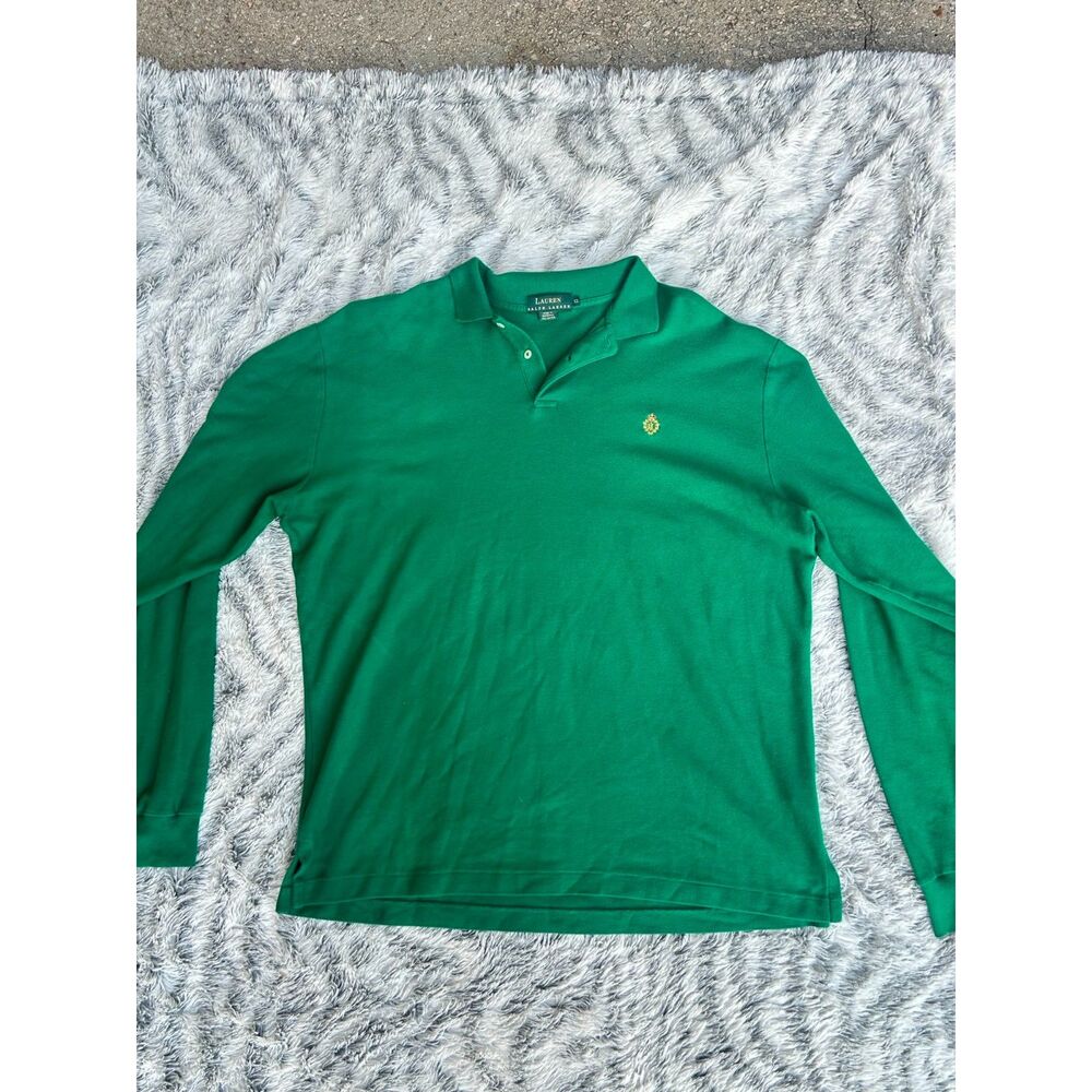 Lauren Ralph Lauren XL Green Long Sleeve Crest Polo Shirt